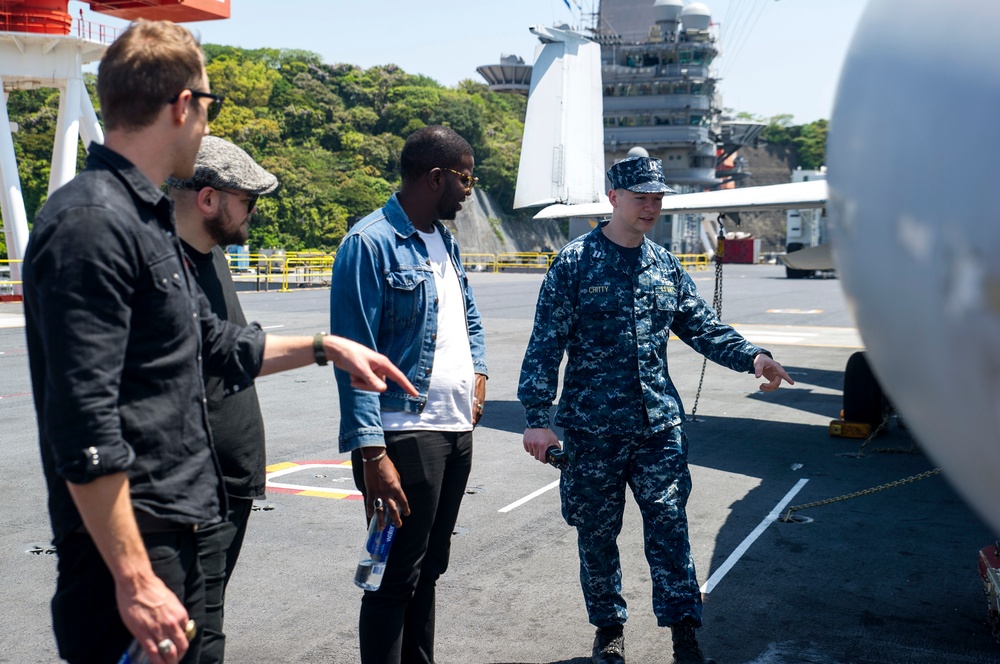 Plain White T's tour USS George Washington