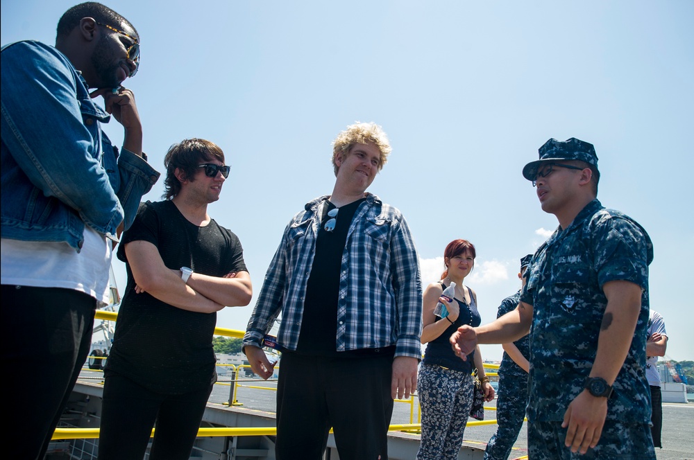 Plain White T's tour USS George Washington