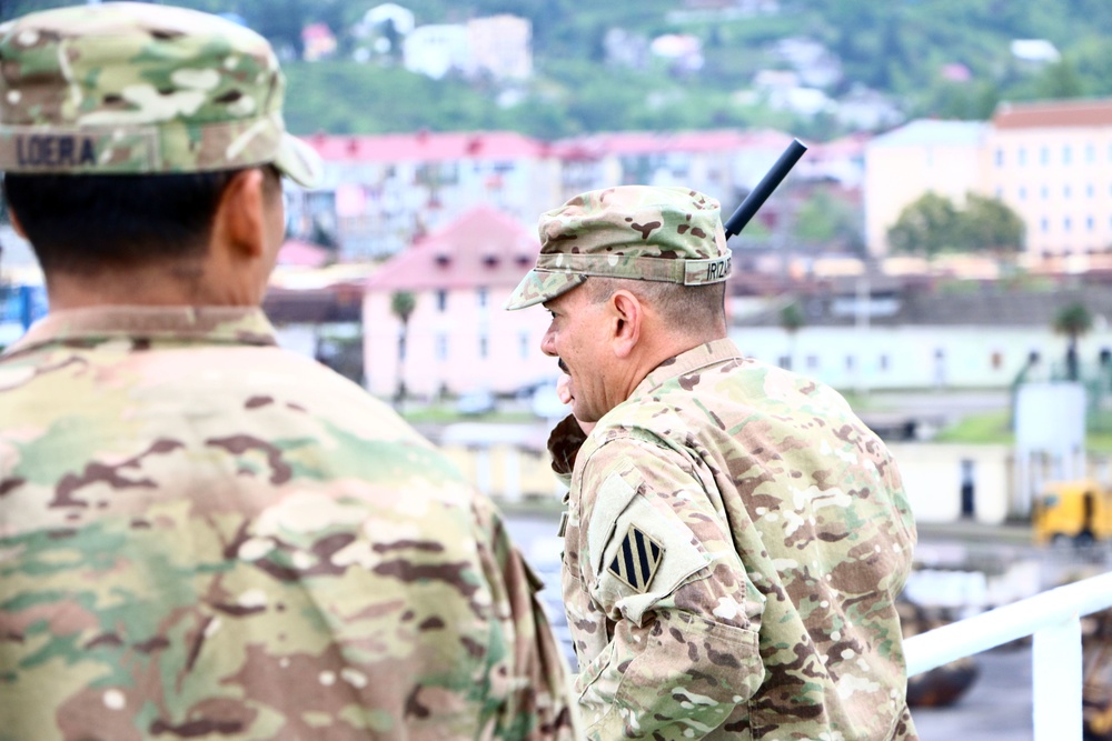 US Soldiers cross Black Sea, arrive in Georgia