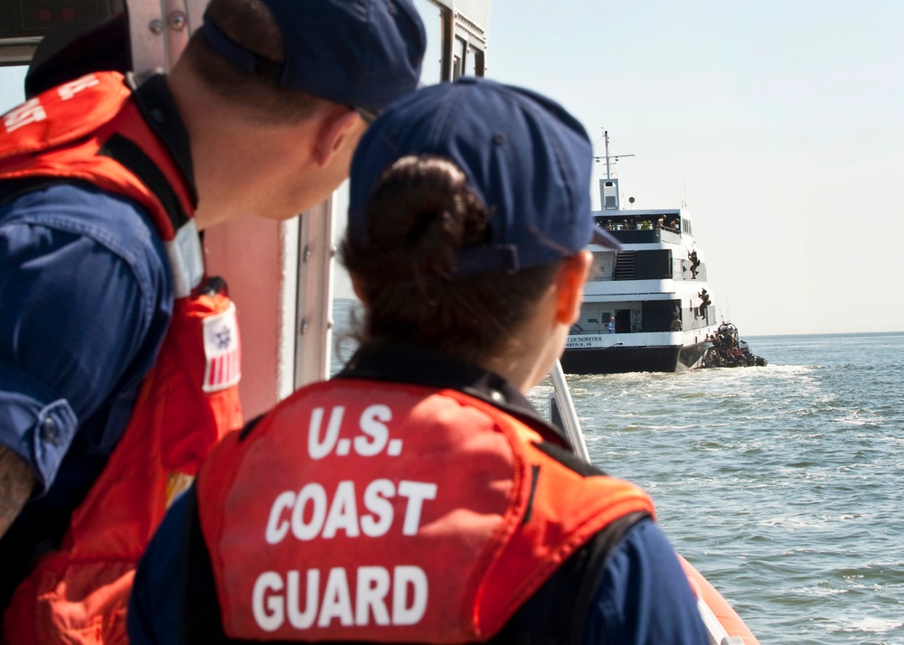 Observing the US Coast Guard Maritime Security Response Team in action