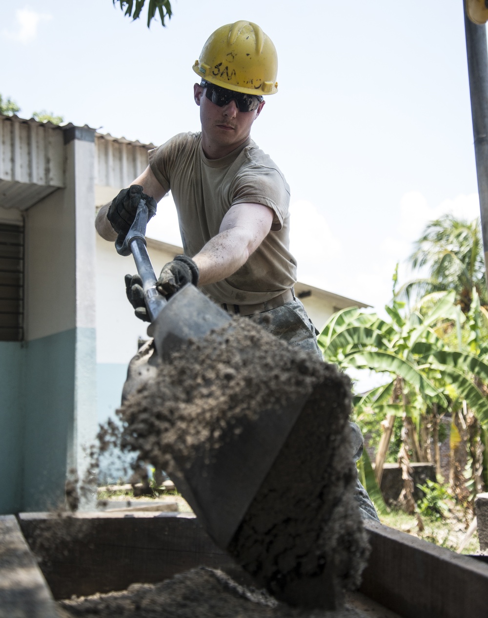 Shoveling sand