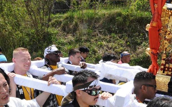Misawa Sailors take part in Onagawa, Japan’s Mikoshi Festival