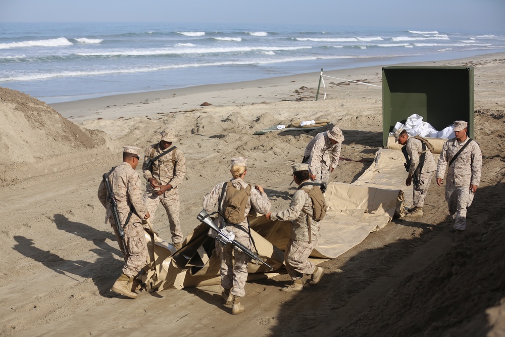 Beach unloading system training