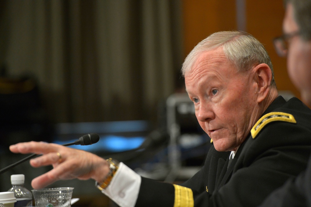 Chairman of the Joint Chiefs of Staff Army Gen. Martin Dempsey testifies before the Senate Appropriations Committee