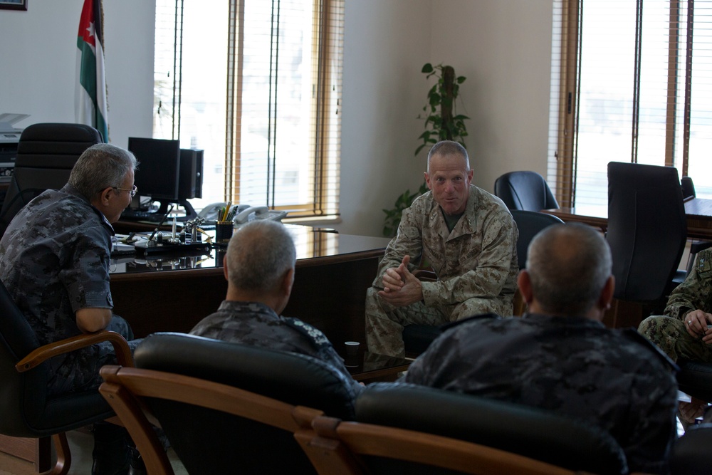 US Marine general visits Naval Base in Jordan