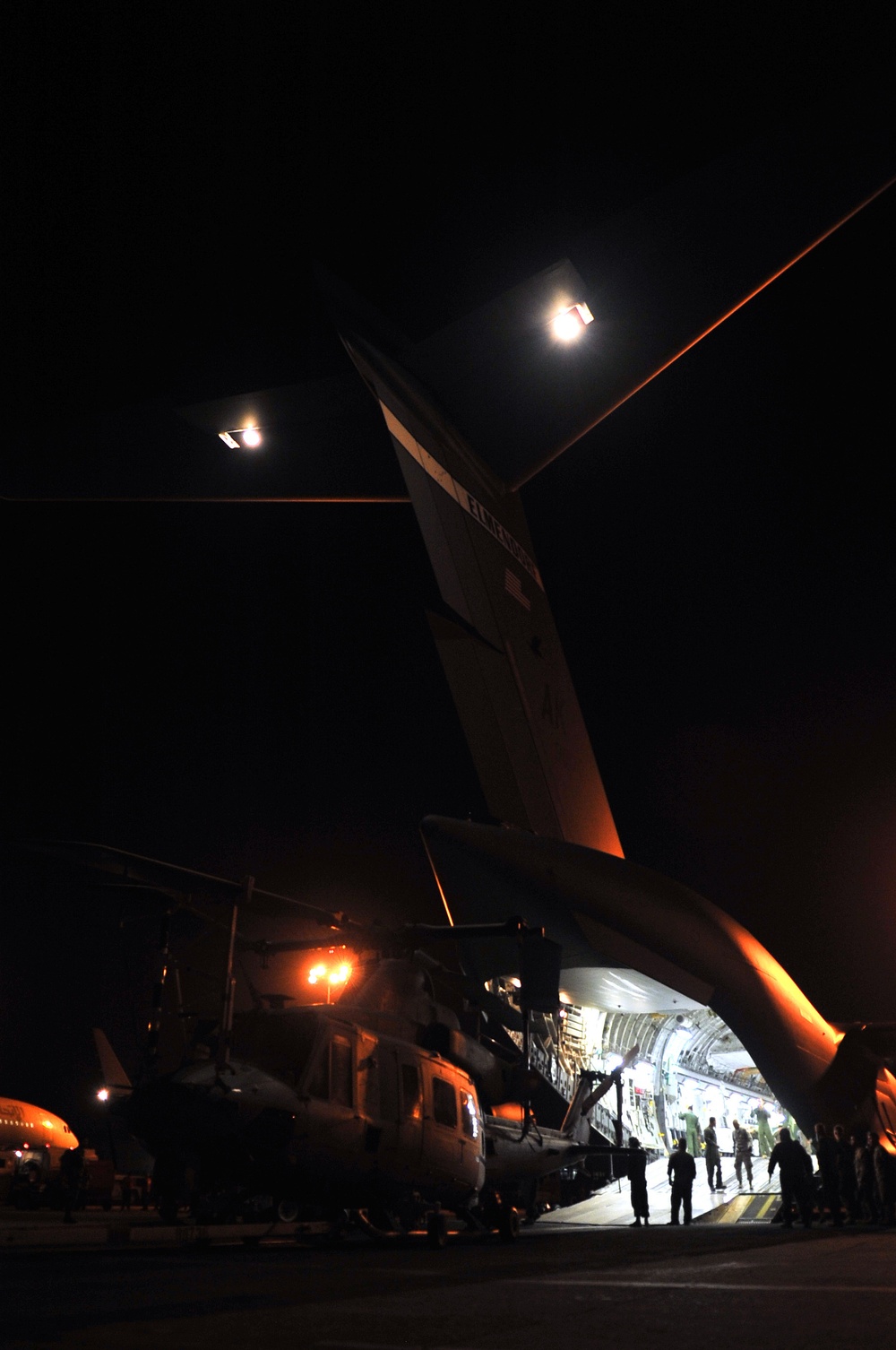 36th Contingency Response Group arrives, unloads in Nepal
