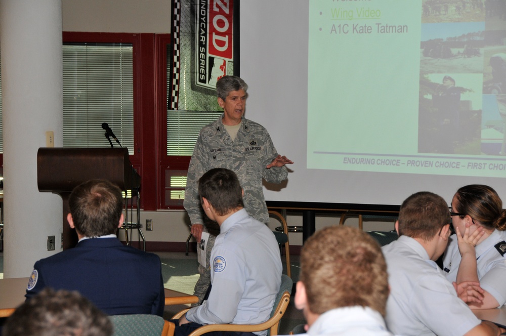 JROTC from local high school visits the 181st Intelligence Wing