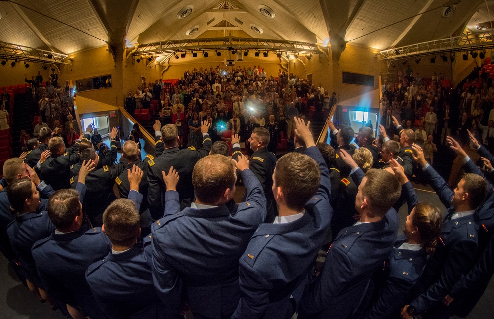 New officers sing Clemson alma mater