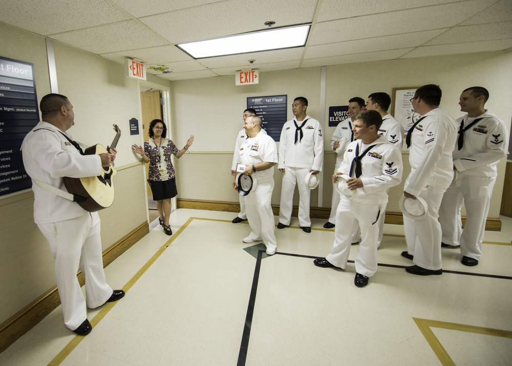 Sailors bring smiles to patients during COMREL