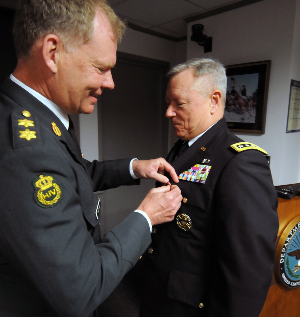 Danish Home Guard Meritorious Service Medal presentation