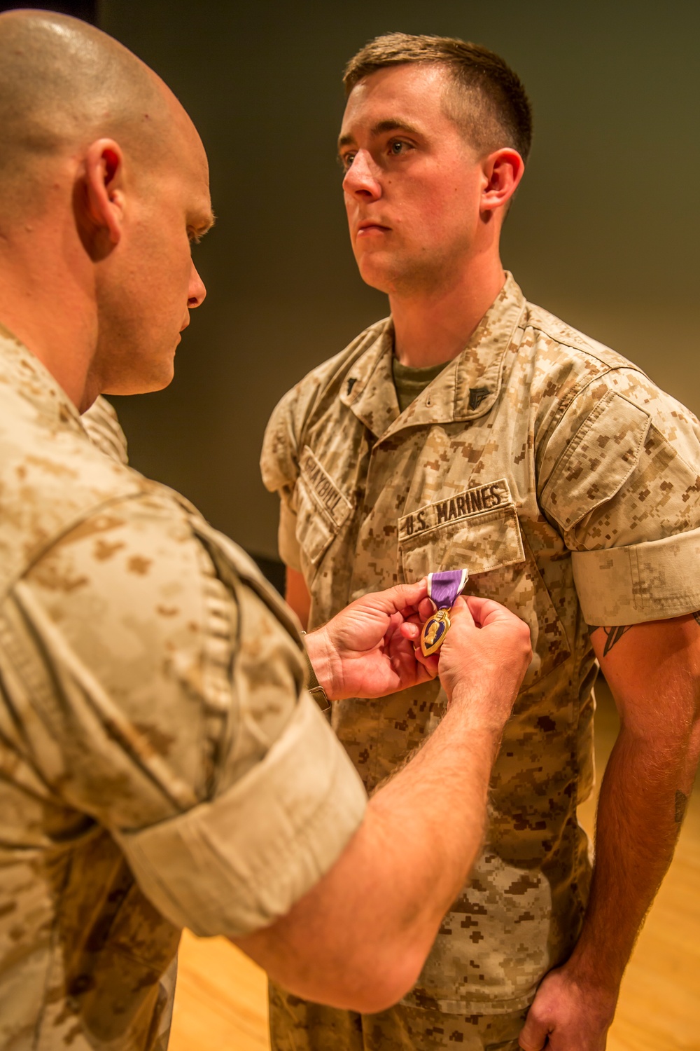 1st Bn., 2nd Marines honor brothers with Purple Heart ceremony