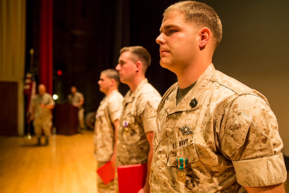 1st Bn., 2nd Marines honor brothers with Purple Heart ceremony