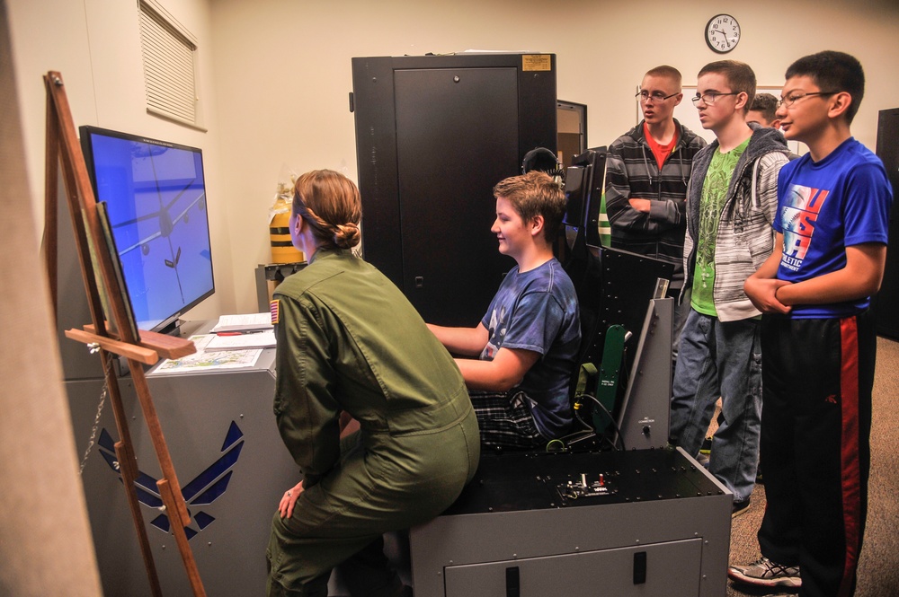 Medical Lake JROTC cadets tour Fairchild