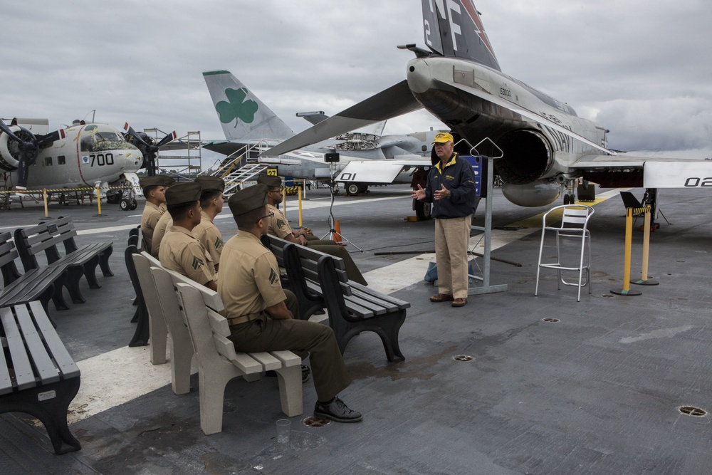 Marines connect with heritage aboard USS Midway