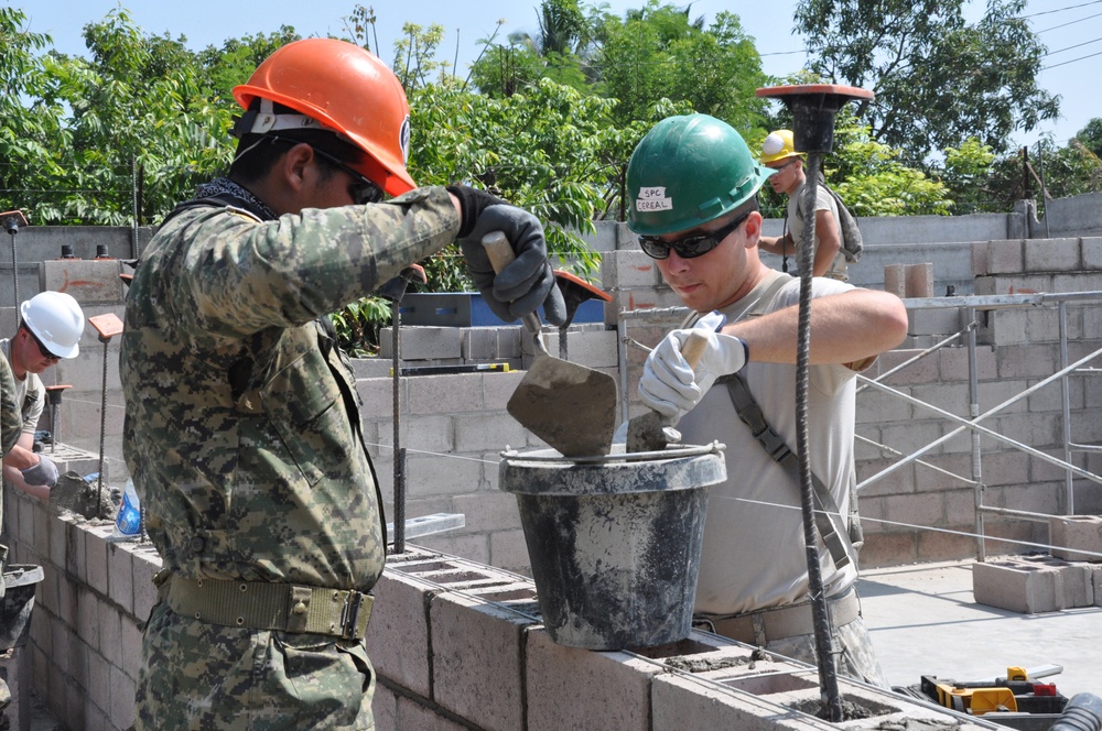 Service members build schools during Beyond the Horizon