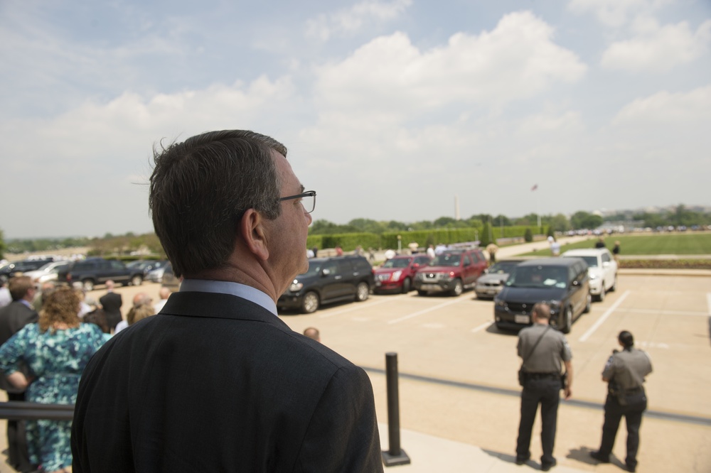 SECDEF watches World War II Victory Capitol Flyover