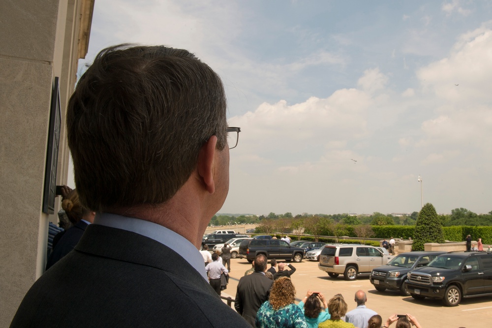 SECDEF watches World War II Victory Capitol Flyover