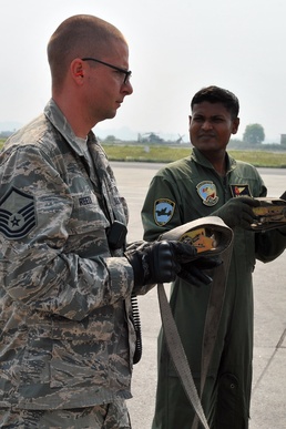 Nepalese Army, USAF work with Bangladesh, Indian Air Forces to process relief supplies