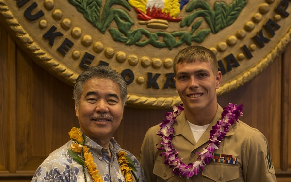 MARFORPAC Marine recognized for efforts in the community