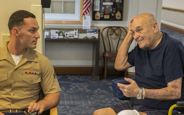 Marines visit Nininger Veterans’ Nursing Home