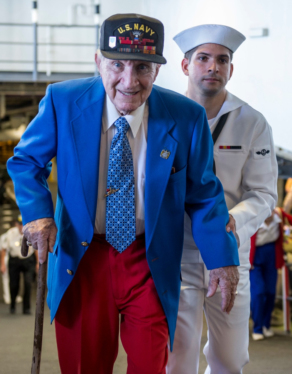 Legion of Honor Ceremony for WWII veterans aboard USS Wasp for Fleet Week Port Everglades