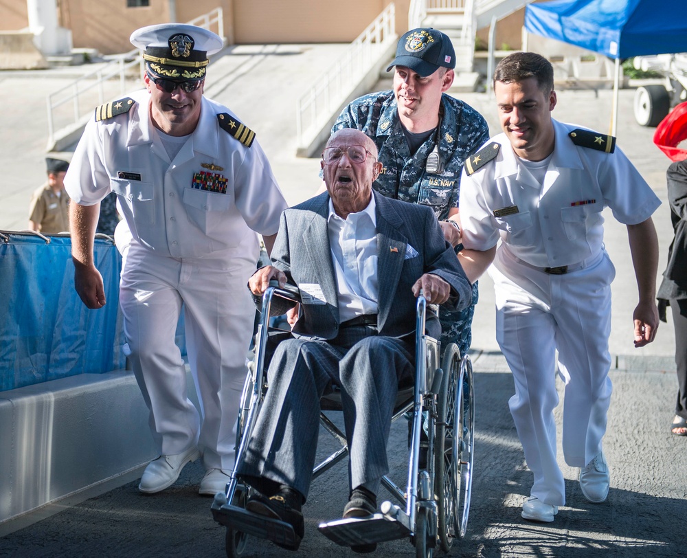 Legion of Honor Ceremony for WWII veterans aboard USS Wasp for Fleet Week Port Everglades