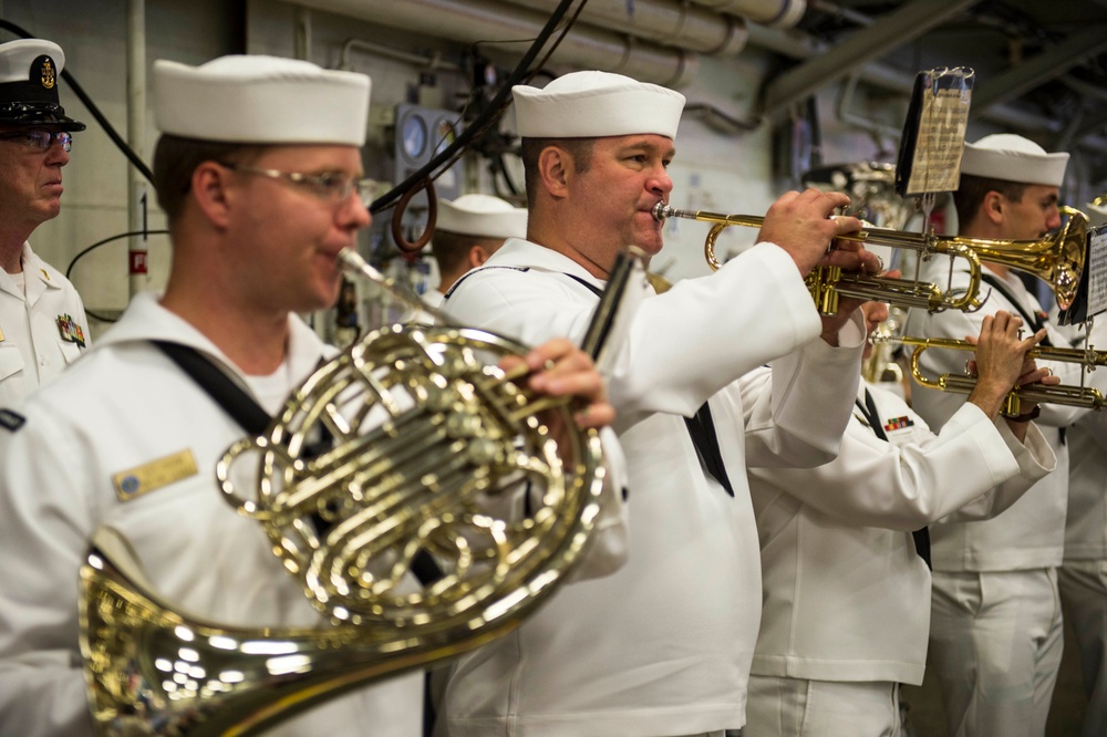 Legion of Honor Ceremony for WWII veterans aboard USS Wasp for Fleet Week Port Everglades