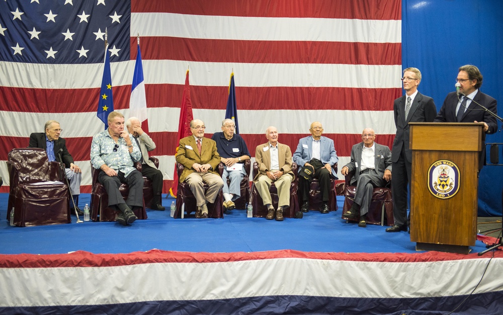 Legion of Honor Ceremony for WWII veterans aboard USS Wasp for Fleet Week Port Everglades