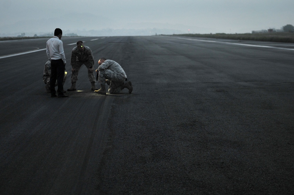 Nepal, USAF combine efforts to conduct critical runway repairs