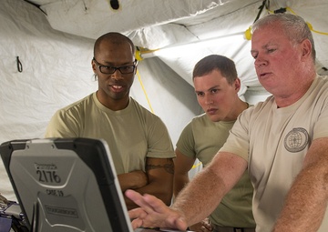 Georgia Guard combat communications and air control squadrons join forces for air war exercise