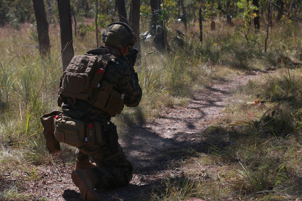Marines training at Kangaroo Flats Training Area