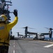 Marines conduct flight operations at sea