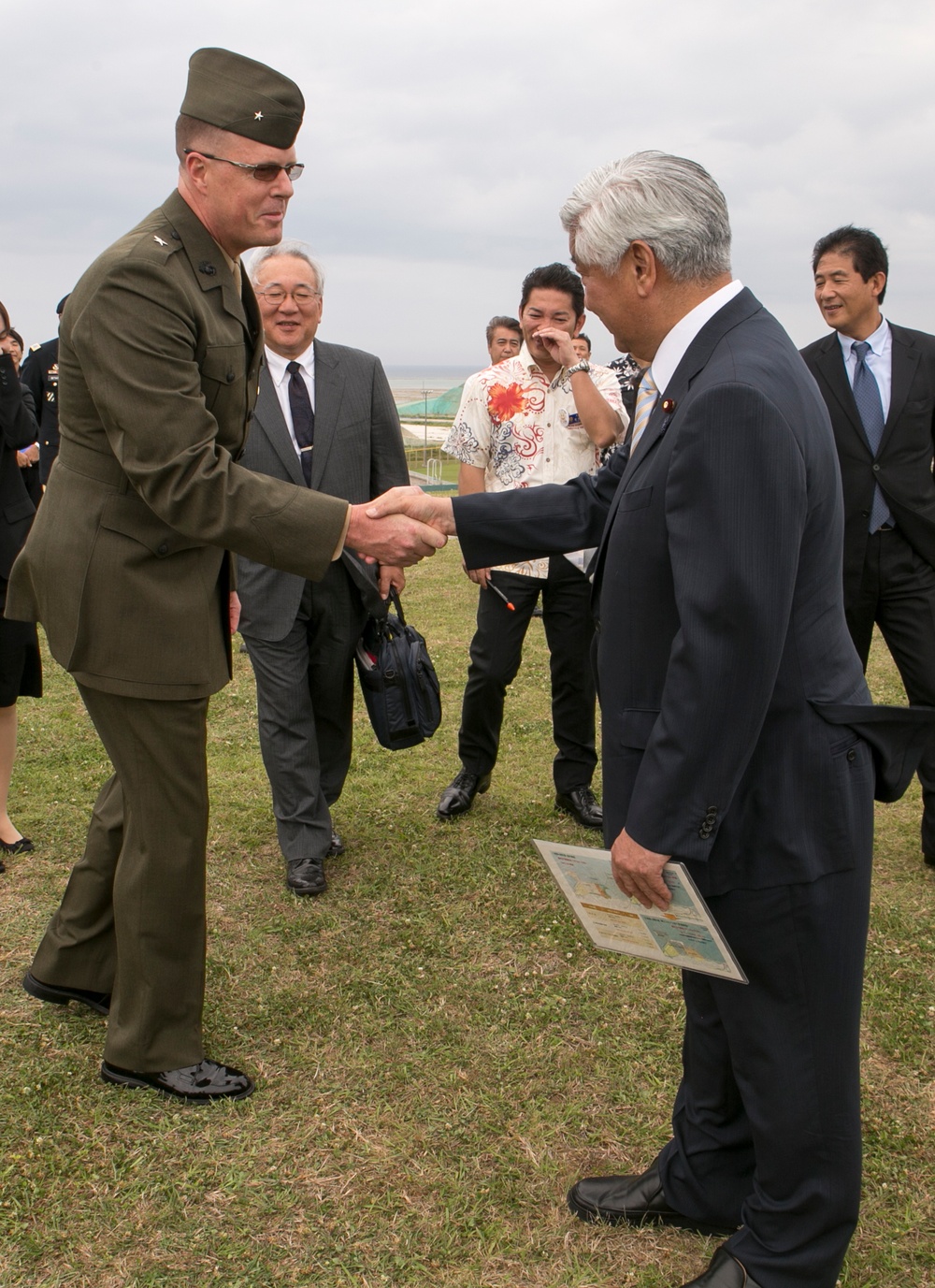 Japan Minister of Defense Nakatani makes first visit to Okinawa