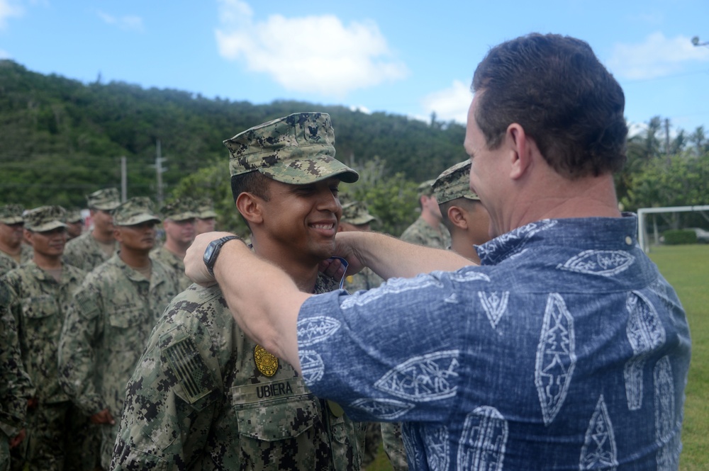 CRG-1 Detachment Guam Sailors receive President's Volunteer Service Award