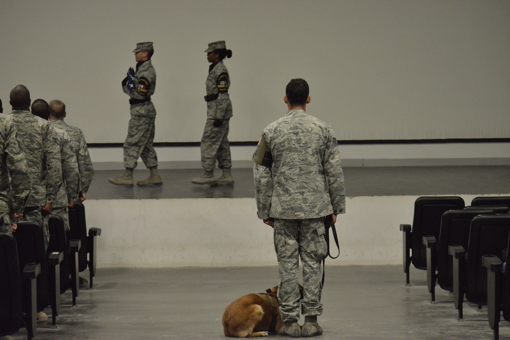 Al Udeid Security Forces K-9 unit remembers MWD Jonny