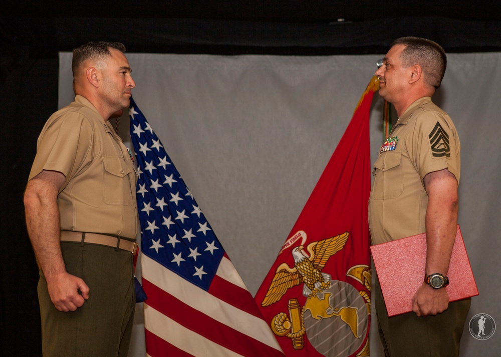 Retirement ceremony of Gunnery Sgt. Matthew Gagnon