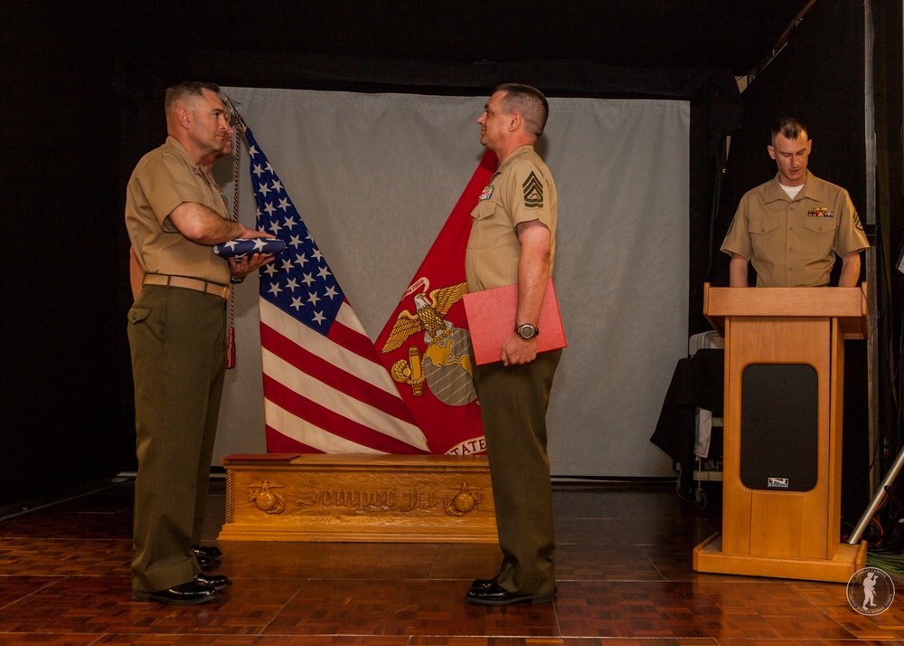 Retirement ceremony of Gunnery Sgt. Matthew Gagnon