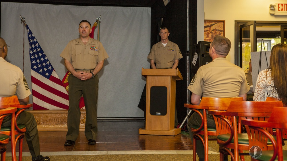 Retirement ceremony of Gunnery Sgt. Matthew Gagnon