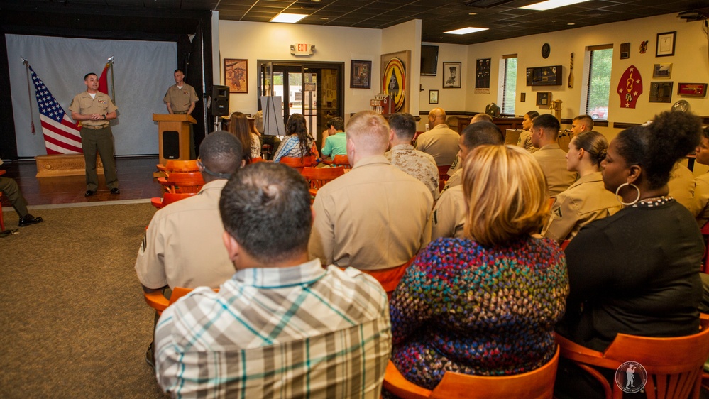 Retirement ceremony of Gunnery Sgt. Matthew Gagnon