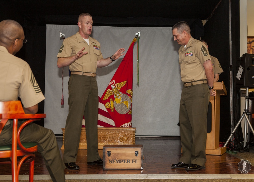 Retirement ceremony of Gunnery Sgt. Matthew Gagnon