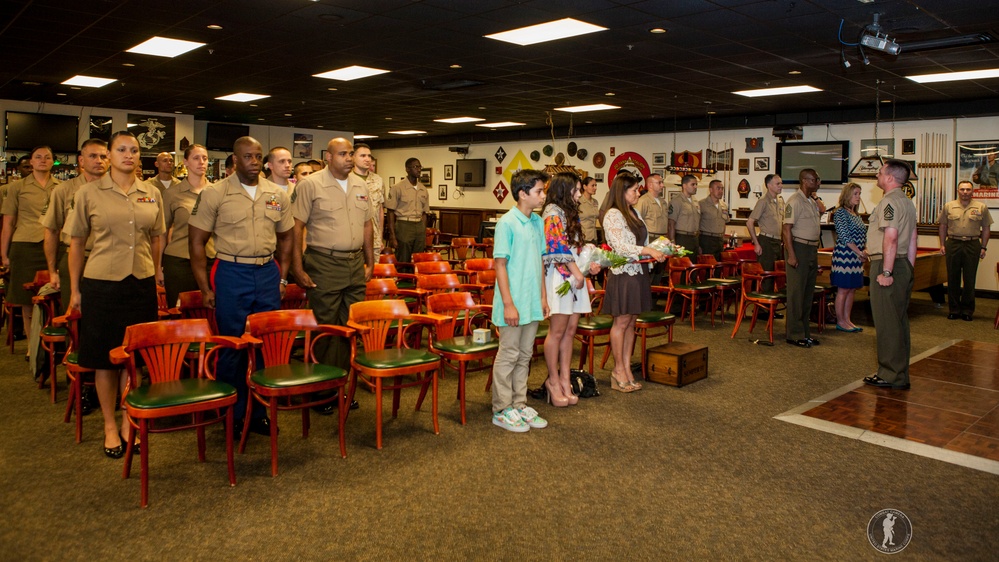 Retirement ceremony of Gunnery Sgt. Matthew Gagnon