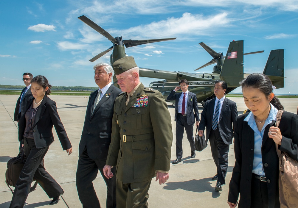 Japanese Defense Minister Visit to MCCDC with Lt. Gen. Glueck