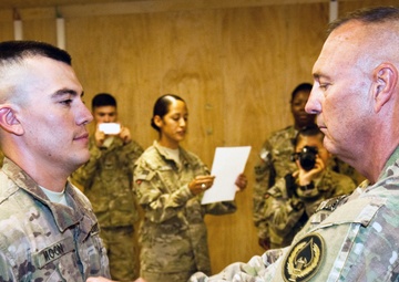 Full Circle – Army Officers, Father and Son Promote Each Other
