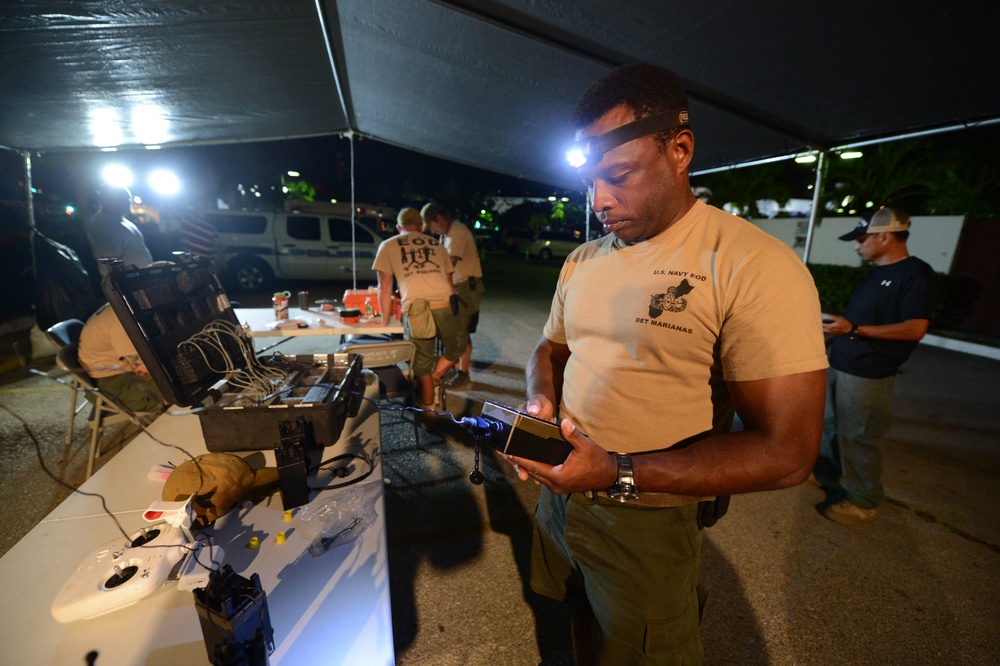 EODMU-5 Det Marianas conducts Render Safe Procedure on unexploded ordnance