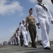 Marines, Sailors man the rails of USS Essex