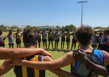 Marines volunteer at Clontarf Foundation football tournament