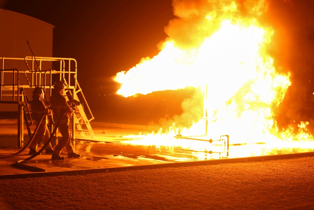 Marines, Australians extinguish controlled chemical fires