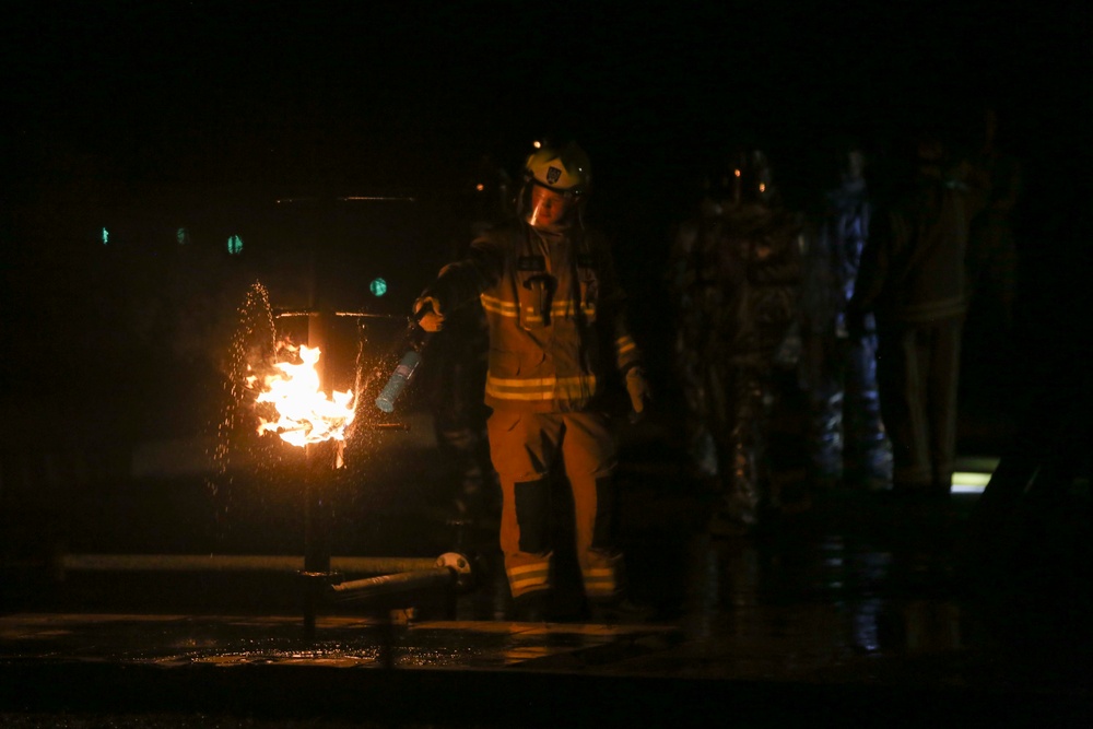 Marines, Australians extinguish controlled chemical fires