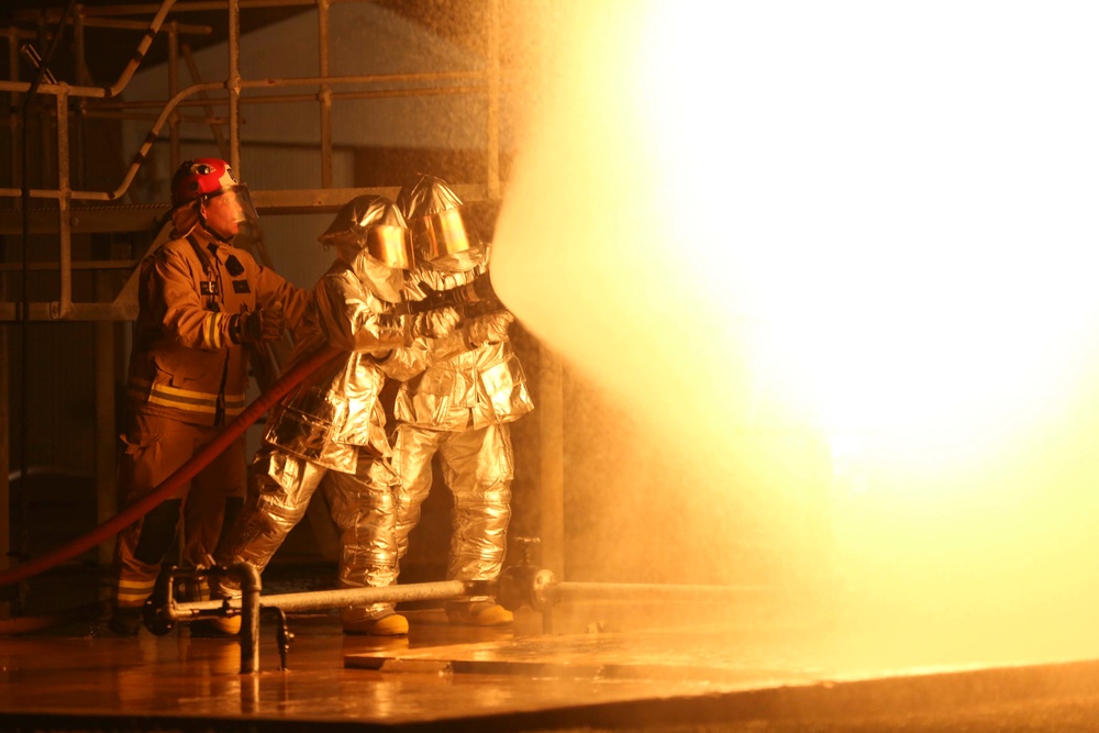Marines, Australians extinguish controlled chemical fires