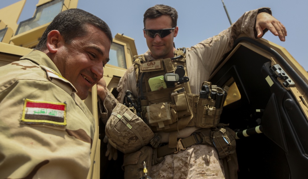 U.S. Marine EOD conducts Explosives Clearing at Al Asad, Iraq